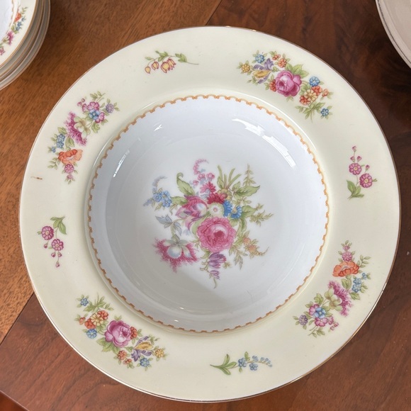Noritake Floral Porcelain Soup Bowls - Picture 1 of 2